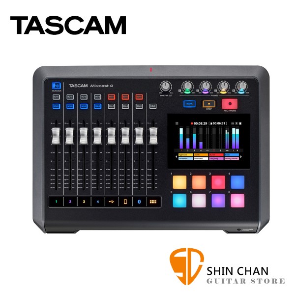 TASCAM Mixcast4 錄音介面 直播主必備【原廠公司貨保固/Mixcast 4】