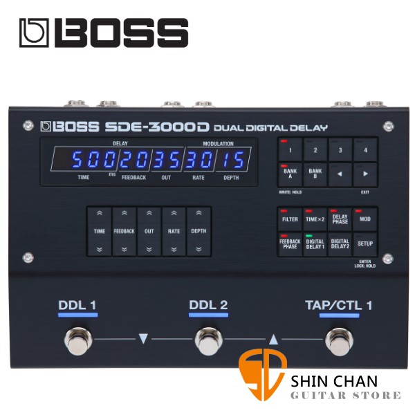 BOSS SDE3000D 雙數位延遲效果器【Dual Digital Delay/SDE-3000D/電吉他效果器/兩年保固】