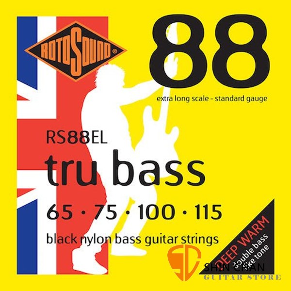 ROTOSOUND RS88EL 黑色尼龍 電貝斯弦 (65-115)【英國製/BASS弦/RS-88-EL】