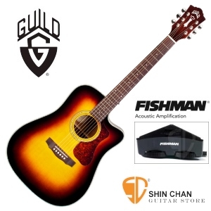 Guild吉他 美國經典品牌 Guild D-140CE（SB） 可插電切角全單板吉他/夕陽色/標準D桶/Fishman拾音器（雲杉面板/非洲桃花心木側背板）附Guild吉他袋 D140CE