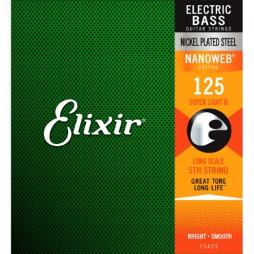 Elixir電貝斯弦 第五弦 單弦/單一弦 15425 Nanoweb 電貝斯 單一條弦/第5弦 零弦 Super Light B125