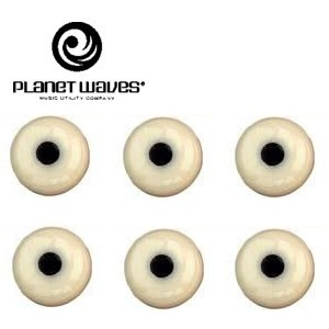 PlanetWaves ABS 強化性硬質弦栓 (白色+黑點)PWPS12