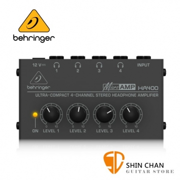 Behringer 耳朵牌 迷你 耳機分配器/擴大器 MICROAMP HA400【立體聲/四輸出/耳擴】