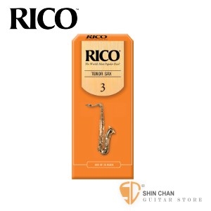 竹片&#9658;美國 RICO 次中音 薩克斯風竹片 3號 Tenor Sax (25片/盒)【橘包裝】