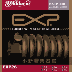 D'addario EXP26頂級磷青銅包覆民謠弦(11-52)【DAddario/進口弦/EXP-26】