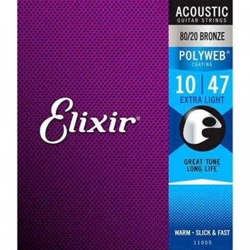 Elixir吉他弦 Polyweb 11000 木吉他弦/民謠吉他弦/elixir弦 10-47 台灣公司貨