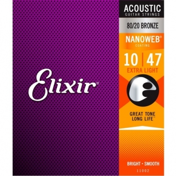 Elixir吉他弦 Nanoweb 11002 木吉他弦 / 民謠吉他弦 / elixir弦 10-47 台灣公司貨