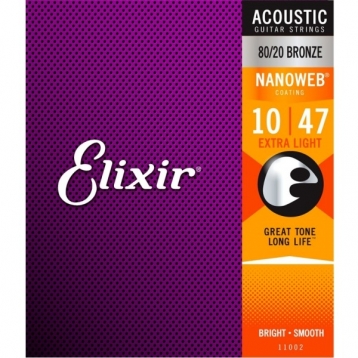 Elixir吉他弦 Nanoweb 11002 木吉他弦 / 民謠吉他弦 / elixir弦 10-47 台灣公司貨