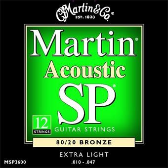 Martin MSP3600民謠吉他弦金弦（12弦吉他專用）【十二弦木吉他弦】