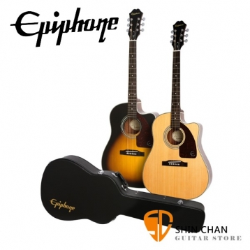 Epiphone AJ-210CE 可插電民謠吉他 附原廠硬盒 附贈Pickx2、移調夾、背帶、導線【AJ210CE/電木吉他】