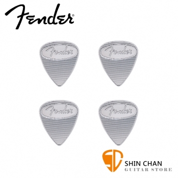 Fender Steel Pick 4 PK Medium 金屬彈片【一組4片/尺寸:Medium/厚度: 0.3mm/美製】