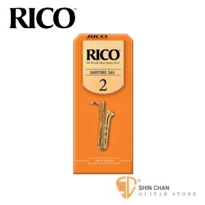 竹片&#9658;美國 RICO 上低音 薩克斯風竹片 2號 Baritone Sax (25片/盒)【橘包裝】