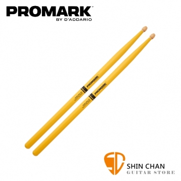 Promark TX747W Yellow 胡桃木經典鼓棒 黃色 5A【Pro mark】