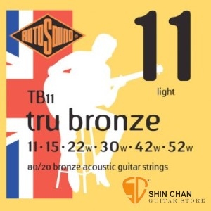 ROTOSOUND TB11銅合金民謠吉他弦(11-52)【英國製/木吉他弦/TB-11】