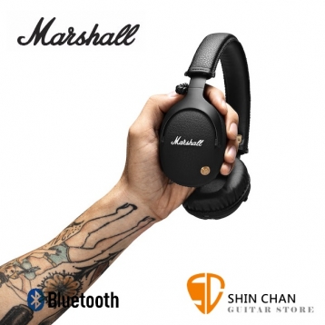 英國 Marshall Monitor Bluetooth 藍牙監聽級耳機（經典黑）封閉全罩式/藍芽耳罩式/公司貨 贈原廠攜帶袋