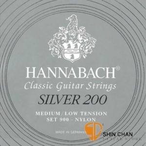 古典弦 ▻ HANNABACH 900MLT 中低張力鍍銀古典吉他弦【SILVER 200/古典弦專賣店/尼龍弦/900-MLT】