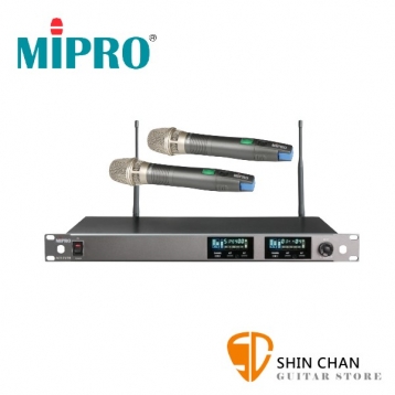 Mipro 無線麥克風組 台灣製（接收機ACT-727B×1台 + 麥克風ACT-72H ×2支）抗干擾/1U雙頻【型號：ACT-727B 配 ACT-72H手持麥克風2支組】