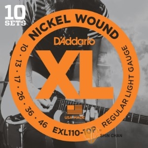 電吉他弦&#9658;D'Addario EXL110-10P 一組十套 電吉他弦【DAddario/進口弦/EXL-110】