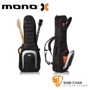 mono 琴袋》美國MONO M80系列 Dual 2G雙支電吉他袋-軍事化防震防潑水等級（一次放二支電吉他）M80 2G-BLK