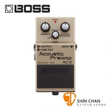 BOSS AD-2 木吉他 前級/DI 效果器【AD2/Acoustic Preamp/五年保固】