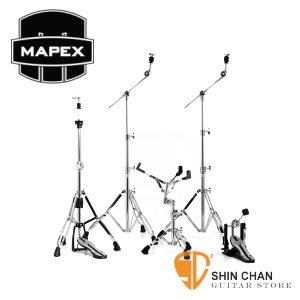 MAPEX 爵士鼓架>  Mapex HP6005 單踏 MARS600 鼓架五件組（B600銅鈸架×2、HiHat架H600×1、P600大鼓單踏、S600小鼓架） 【功學社雙燕公司貨】