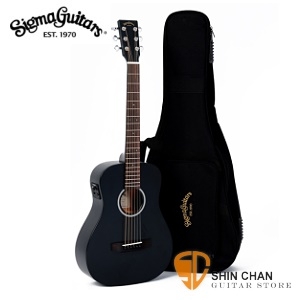 Sigma TM-12-E-BK 可插電黑色小吉他/baby吉他/旅行吉他 34吋（TM12EBK雲杉面單板） 附Sigma吉他袋【源自Martin製琴工藝】