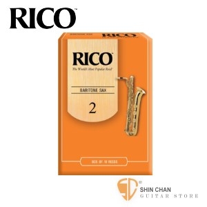 竹片&#9658;美國 RICO 上低音 薩克斯風竹片 2號 Baritone Sax (10片/盒)【橘包裝】
