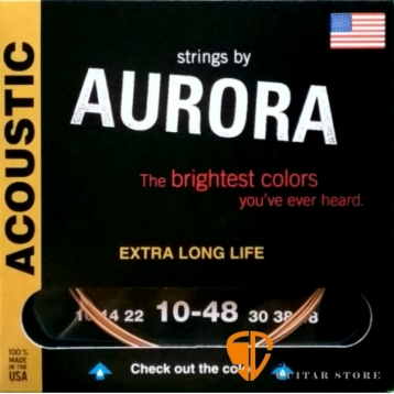 AURORA A10-48 磷青銅民謠吉他弦 60年工藝 美國製 (10-48)【木吉他弦】