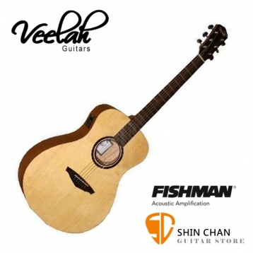 Veelah吉他 V1-FE 電木吉他/中型桶身/面單板/Fishman拾音器-附贈Veelah木吉他袋/V1專用（全配件）/台灣公司貨