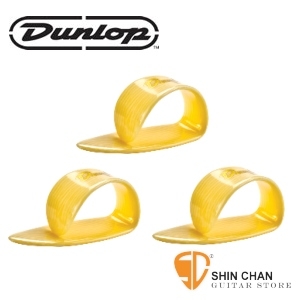 Dunlop 美國進口拇指套 (黃) PICK 彈片 9205/9206【Heavies Ivoroid 】一組3個