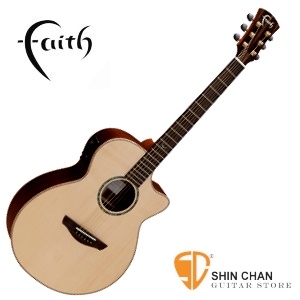 Faith 英國名牌 FVHG-HEX 頂級版-可插電全單板吉他（英格曼雲杉+玫瑰木側背板）+德製 Shadow L4020HEX拾音器（FVHG HEX/印尼廠/附原廠硬盒）