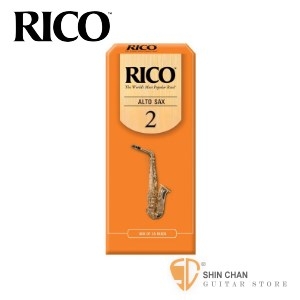 竹片&#9658;美國 RICO 中音 薩克斯風竹片 2號 Alto Sax (25片/盒)【橘包裝】