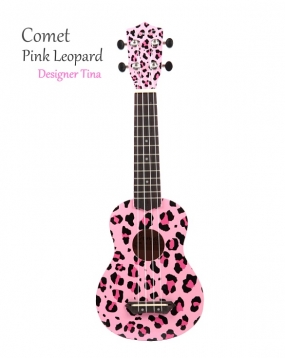 Comet 限量粉紅色豹紋（PK-Leopard） 21吋烏克麗麗 Ukulele（附贈烏克麗麗袋）