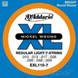 D'Addario EXL110-7 電吉他弦（10-59）(特殊7弦)【DAddario】