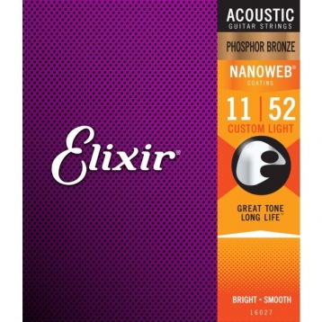 Elixir吉他弦 Nanoweb 16027 磷青銅 木吉他弦 / 民謠弦 elixir弦 11-52 台灣公司貨