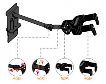 HERCULES GSP50SB 加強型溝槽板吉他掛架