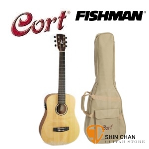 Cort Earth mini 可插電小吉他/旅行吉他/Baby吉他（單板）+美國Fishman拾音器/附贈Cort Earth Mini 吉他袋