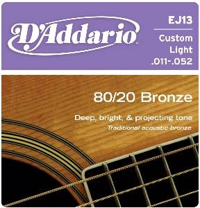 D'Addario EJ13青銅民謠吉他弦(11-52)【DAddario/木吉他弦/EJ-13】