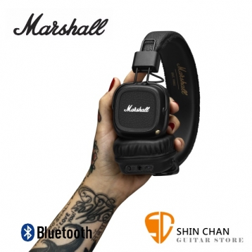 英國 Marshall Major II Bluetooth （黑色）無線藍牙耳機/內建麥克風 公司貨 藍芽耳罩式耳機