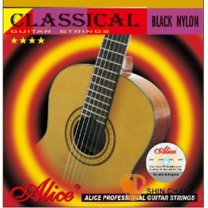 吉他弦> Alice A107BK-H 黑色古典吉他弦 高張力 (0.0285-0.044)【古典弦專賣店/尼龍弦/A-107BKN】