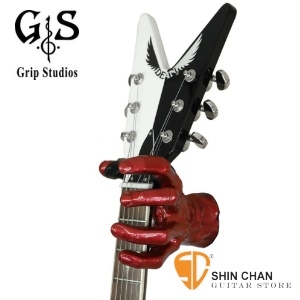美國製造 Grip Studios 怪獸 Monster 造型吉他架（紅色/Red Rum）壁掛