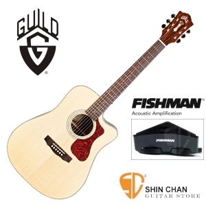 Guild吉他> 美國經典品牌 Guild D-150CE 可插電切角全單板吉他/夕陽色/標準D桶/Fishman拾音器（雲杉面板/印度玫瑰木側背板）附Guild原廠吉他袋/軟硬盒