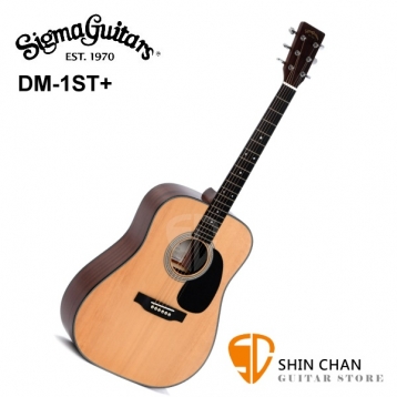Sigma DM-1ST Plus 單板民謠吉他 Sigma吉他 DM1ST+ 雲杉面單板/經典D桶身 附贈吉他袋 / 源自Martin製琴工藝