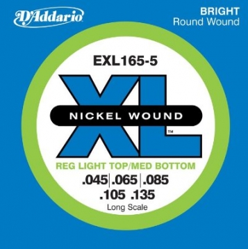 美國D'Addario EXL165-5 貝斯五弦（45~135）【DAddario/進口貝斯弦/EXL-165-5】