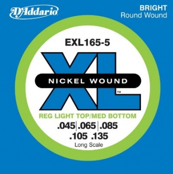 美國D'Addario EXL165-5 貝斯五弦（45~135）【DAddario/進口貝斯弦/EXL-165-5】