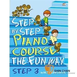 鋼琴初階N3.(Step by step) 【適合幼兒邊學習英文邊練習指法的教材】