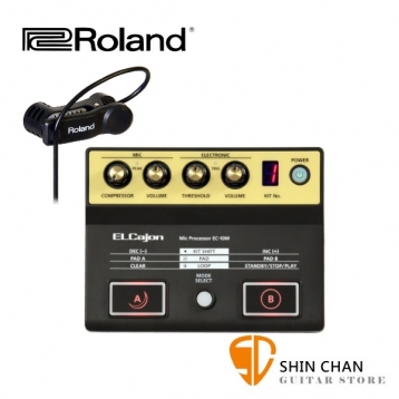 Roland EC-10M 木箱鼓效果器/音源機+拾音器（附贈原廠木箱鼓專用麥克風/夾式）EC10M 樂蘭原廠公司貨