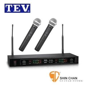 無線麥克風 &#9658; TEV TR-726 UHF數位對頻 無線接收機 附二支無線麥克風(適用於家庭卡拉OK)