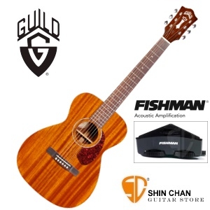 Guild吉他> 美國經典品牌 Guild M-120E 可插電全單板吉他（OM桶身）Fishman拾音器，附Guild原廠吉他袋/軟Case 總代理公司貨