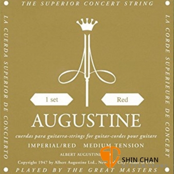 AUGUSTINE Red（金紅弦）中張力古典弦 美國製造【古典弦專賣店/古典吉他弦/尼龍弦】